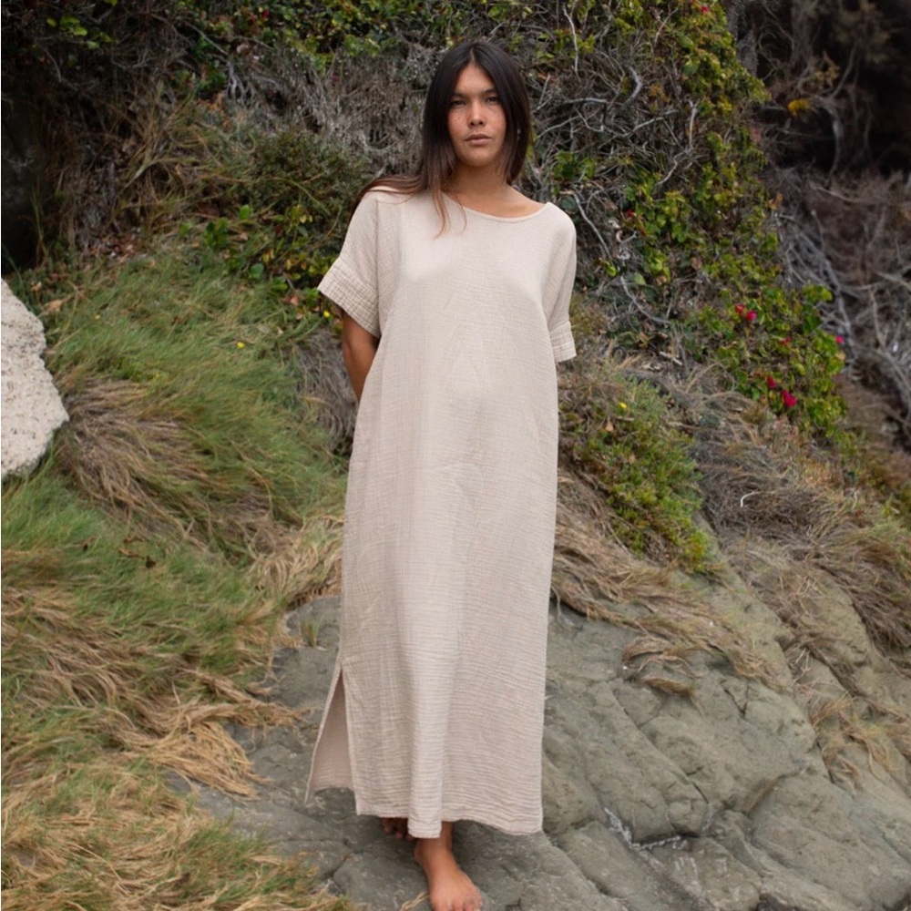 Honest Cotton Laguna Dress One Size Ecru